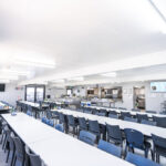 the goldminer dining room with kitchen and servery