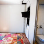 the goldminer economy cabin plus long view with tv